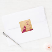 Fuchsia  Gramophone Save the Date Stickers (Envelop)