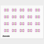 Fuchsia Green Geometric Triad Bedankt Stickers (Vel)