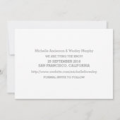 Fuchsia Green Geometric Triad Save the Date Invite (Achterkant)