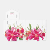 Fuchsia Green Waterverf Floral Vrijgezellenfeest Bedankdoosjes (Uitgevouwen)