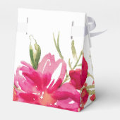 Fuchsia Green Waterverf Floral Vrijgezellenfeest Bedankdoosjes (Achterkant)