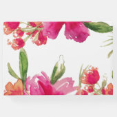 Fuchsia Groen Bloemen Afstuderen Gastenboek (Achterkant)