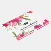 Fuchsia Groen Bloemen Afstuderen Gastenboek (Hoek)