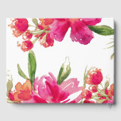 Fuchsia Groen Bloemen Afstuderen Gastenboek (Achterkant)