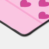 Fuchsia Hart Patroon Handgeschreven Naam Roze Bureaumat (Hoek)