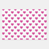 Fuchsia Hartpatroon Roze Preppy Esthetisch y2k Inpakpapier Vel (Voorkant 2)