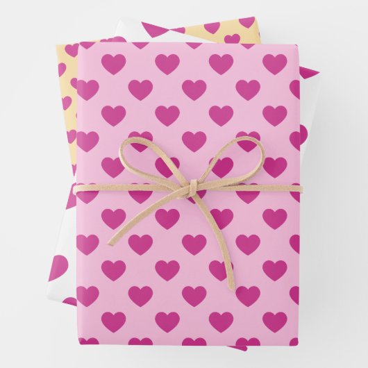 Fuchsia Hartpatroon Roze Preppy Esthetisch y2k Inpakpapier Vel (In situ)