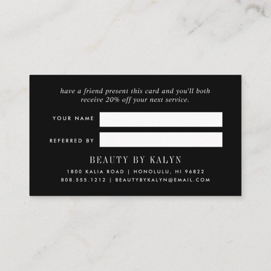 Fuchsia Heart Aanbevelingskaartje (Achterkant)