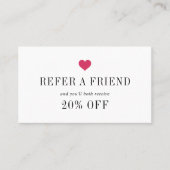 Fuchsia Heart Aanbevelingskaartje (Voorkant)