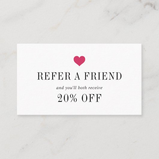 Fuchsia Heart Aanbevelingskaartje (Voorkant)