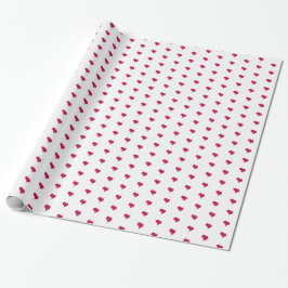 Fuchsia Hearts Cadeaupapier