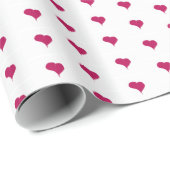 Fuchsia Hearts Cadeaupapier (Rol Hoek)