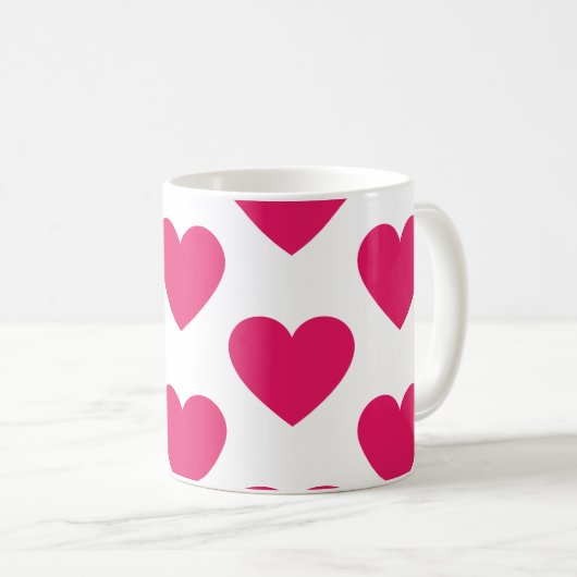 Fuchsia hekelt de leuke mok van witte koffie (Voorkant rechts)