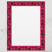 Fuchsia Hibiscus Border Stationery to Customise (Voorkant)