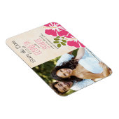 Fuchsia Hibiscus Foto Opslaan van de Datum Magneet (Rechterzijde)