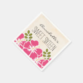 Fuchsia Hibiscus Hawaiian Sweet 16 verjaardagsfees Servetten (Hoek)