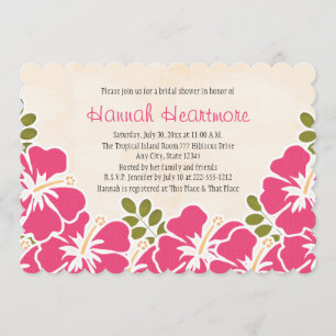 Fuchsia Hibiscus Hawaiian Verleend Vrijgezellenfee Kaart