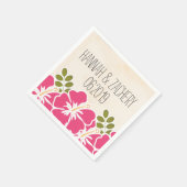 Fuchsia Hibiscus Hawaiian Wedding Servetten (Hoek)