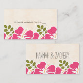 FUCHSIA HIBISCUS HAWAIIAN ZITPLAATS KAART PLAATSKAARTJE (Voorkant / Achterkant)