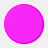 Fuchsia / Hot Pink FF00FF - Optie om naam toe te v Magneet (Voorkant)