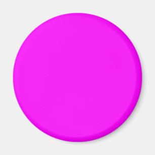 Fuchsia / Hot Pink FF00FF - Optie om naam toe te v Magneet