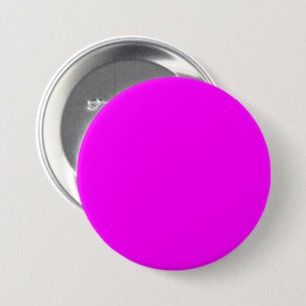 Fuchsia / Hot Pink FF00FF - Optie om naam toe te v Ronde Button 7,6 Cm