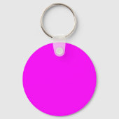 Fuchsia / Hot Pink FF00FF - Optie om naam toe te v Sleutelhanger (Voorkant)