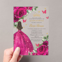 Fuchsia Hot Roze Rozen Bloemen Quinceañera Sweet 1