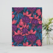 Fuchsia in blauw en paars (Staand voorkant)