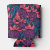 Fuchsia in blauw en paars blikjeskoeler (Achterkant)