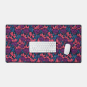Fuchsia in blauw en paars bureaumat (Keyboard & Muis)