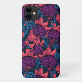 Fuchsia in blauw en paars Case-Mate iPhone case