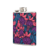 Fuchsia in blauw en paars heupfles (Links)