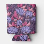 Fuchsia in roze en violet blikjeskoeler (Achterkant)