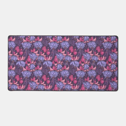 Fuchsia in roze en violet bureaumat (Voorkant)