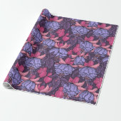 Fuchsia in roze en violet cadeaupapier (Uitgerold)