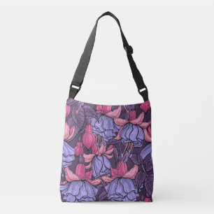 Fuchsia in roze en violet crossbody tas