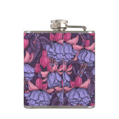 Fuchsia in roze en violet heupfles (Achterkant)
