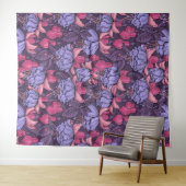 Fuchsia in roze en violet wandkleed (In Situ (horizontaal))