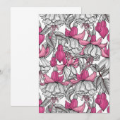 Fuchsia in wit en roze (Voorkant / Achterkant)