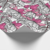 Fuchsia in wit en roze cadeaupapier (Hoek)