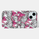 Fuchsia in wit en roze Case-Mate iPhone case (Achterkant (horizontaal))