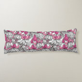 Fuchsia in wit en roze lichaamskussen (Achterkant)