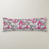 Fuchsia in wit en roze lichaamskussen (Voorkant)