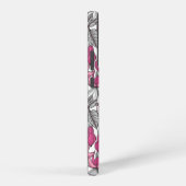 Fuchsia in wit en roze samsung galaxy hoesje (Rechterkant)