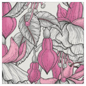 Fuchsia in wit en roze stof (Close Up)