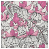 Fuchsia in wit en roze stof (Swatch)