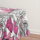 Fuchsia in wit en roze tafelkleed (Voorbeeld)