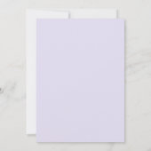 Fuchsia Indigo Blad Bruiloft Kaart (Achterkant)