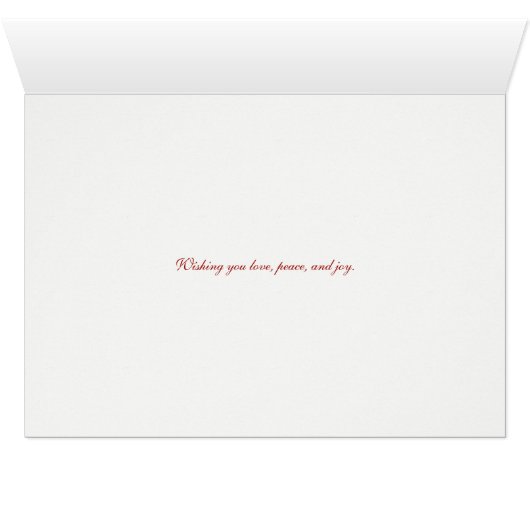 Fuchsia-kerstWenskaart - rood (Binenzijde Horizontaal (Onderkant))